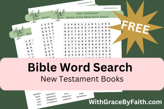 FREE New Testament Bible Word Search for Kids